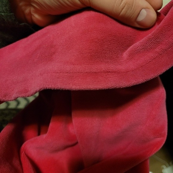 Iconic Juicy Couture Plus Size 1X Velour Track Pants Hot Pink Y2K Barbiecore - Picture 10 of 11